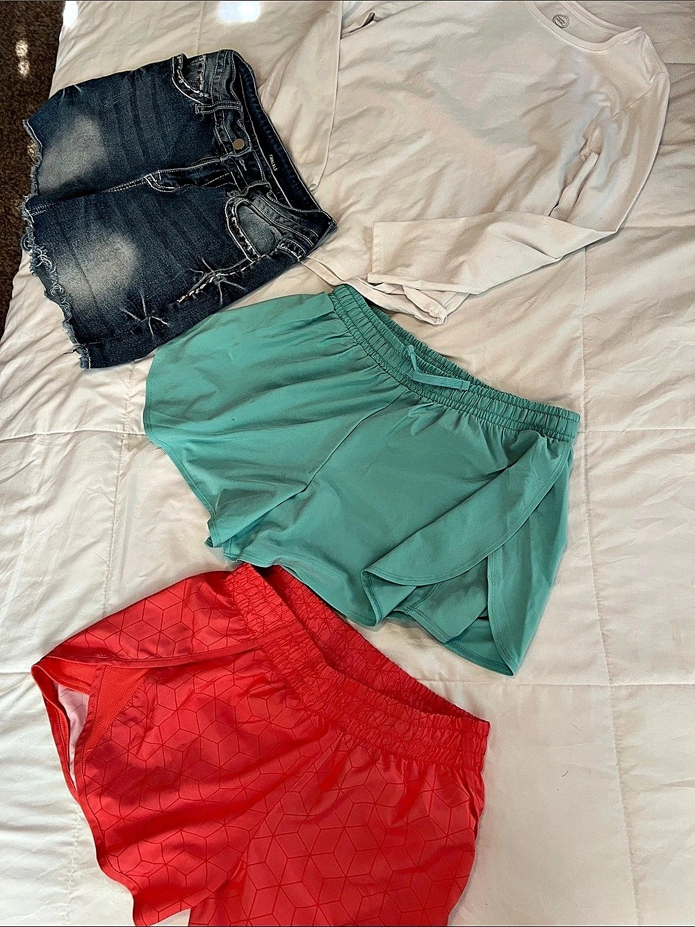 Girls XL Mixed Shorts & Long Sleeve Top Set